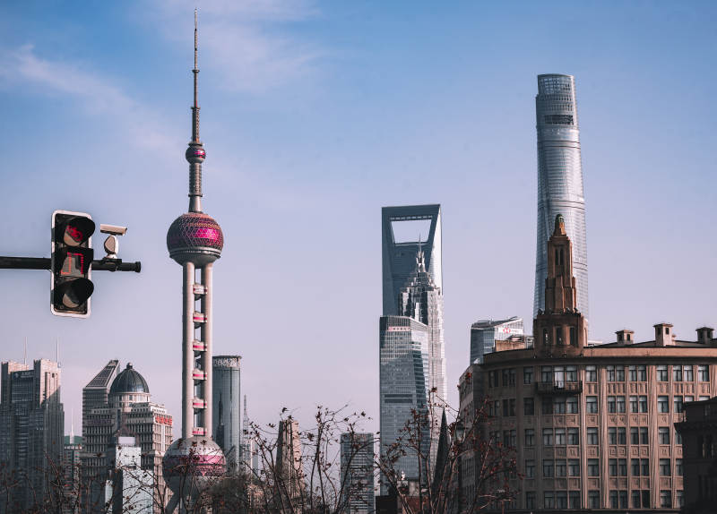 上海地標建筑群景