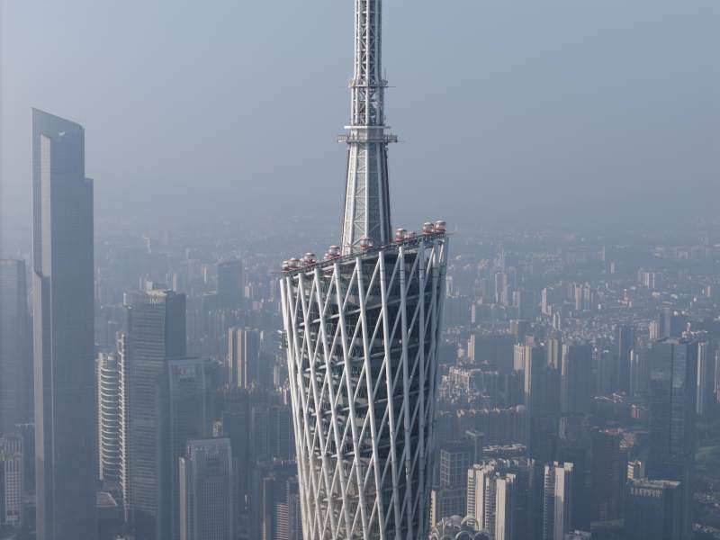 广州塔与城市天际线
