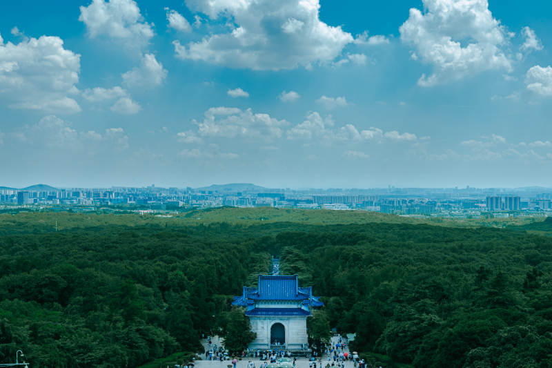 中山陵遠(yuǎn)眺圖景