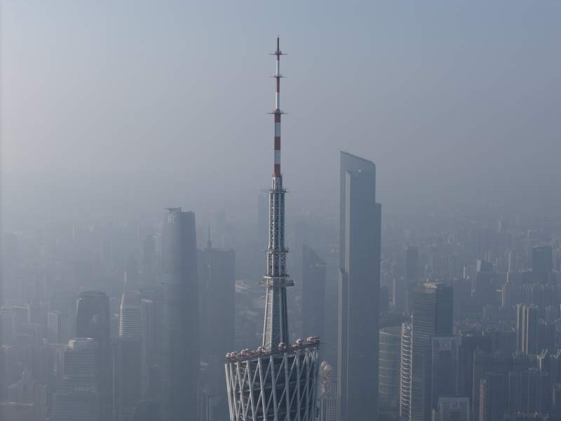 广州塔与城市天际线