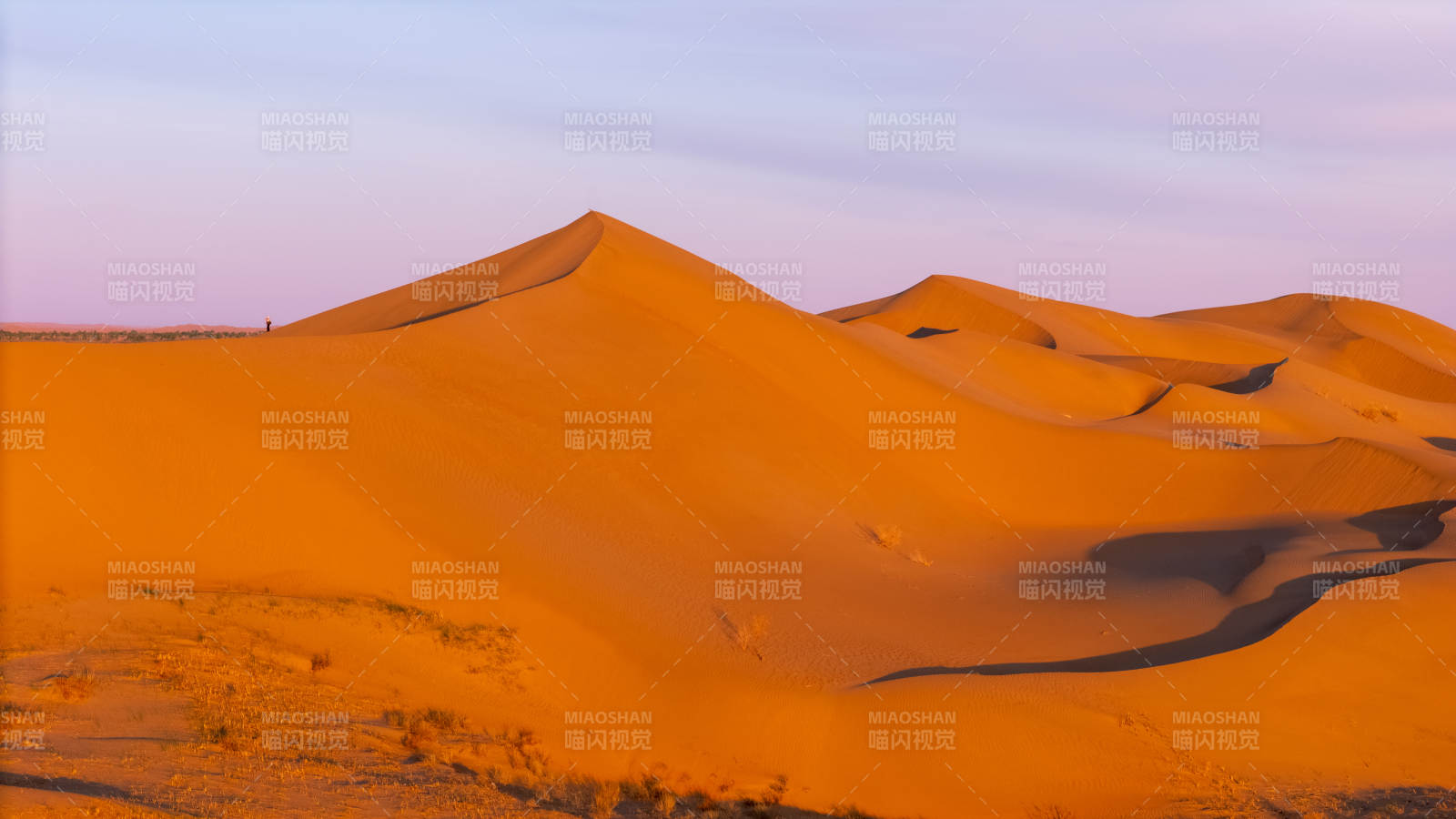 金色沙漠日落美景