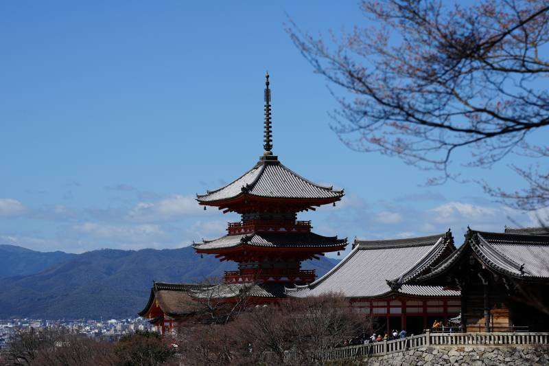 京都清水寺塔樓風(fēng)景