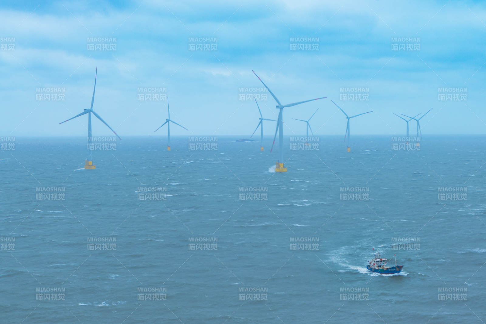 海上風力發電場與漁船