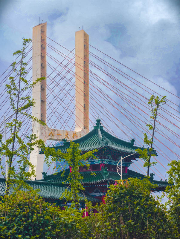 遠處的南昌八一大橋