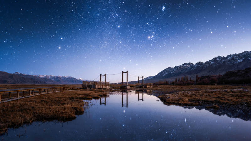 星河映橋夜景如夢