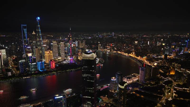 夜幕下的城市燈火輝煌