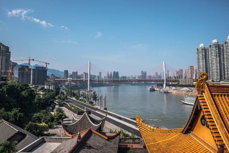 重慶江景與古建筑風(fēng)光
