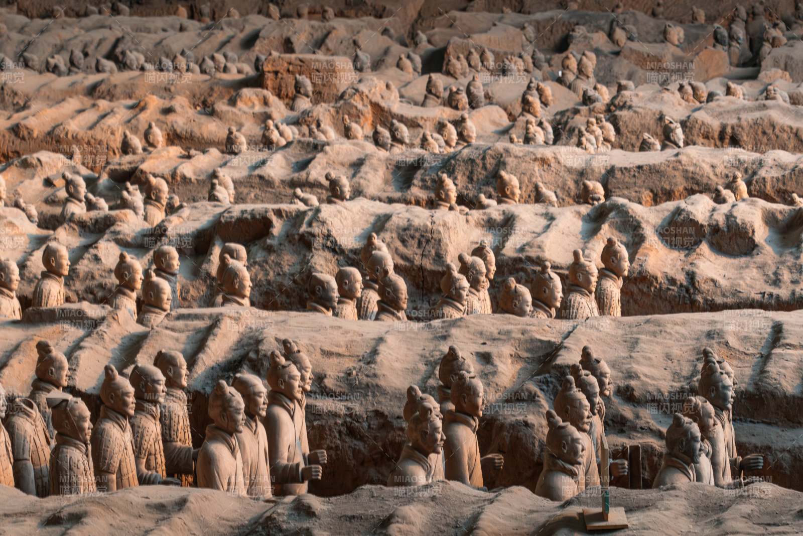 兵馬俑坑遺址全景圖