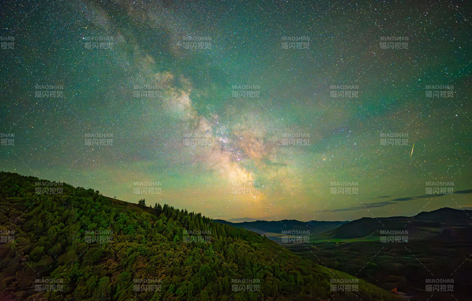 流星與銀河相伴