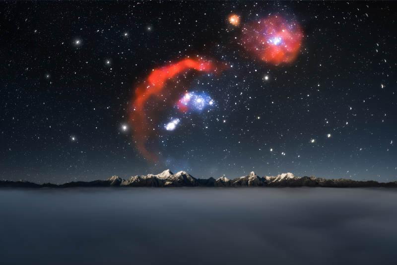 星空下的神秘景象