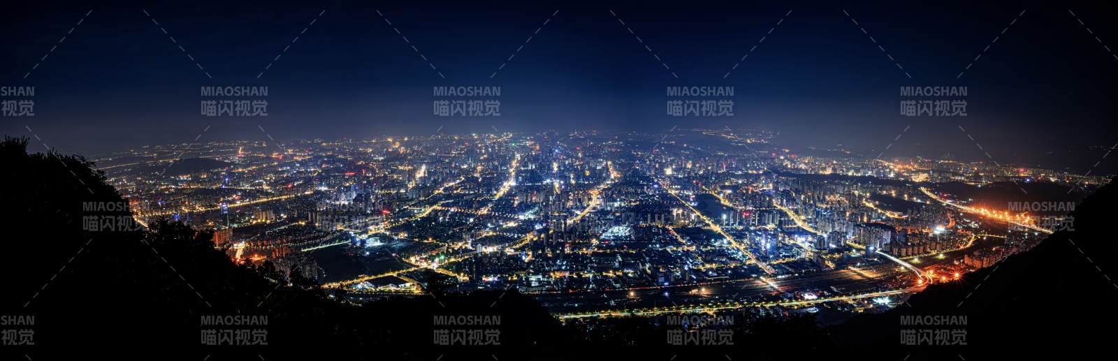 夜幕下的福州城市燈火輝煌