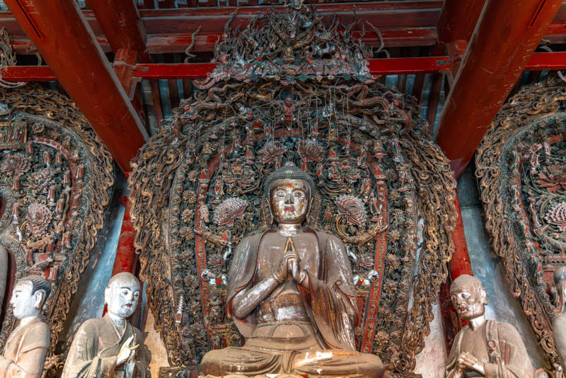 西安藍田水陸庵佛像