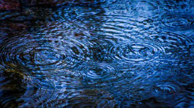 雨滴漣漪 水面波動