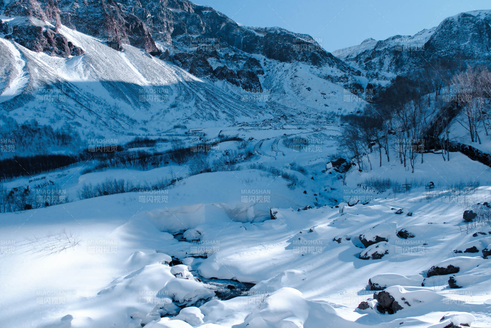 長白山雪山冬景 銀裝素裹