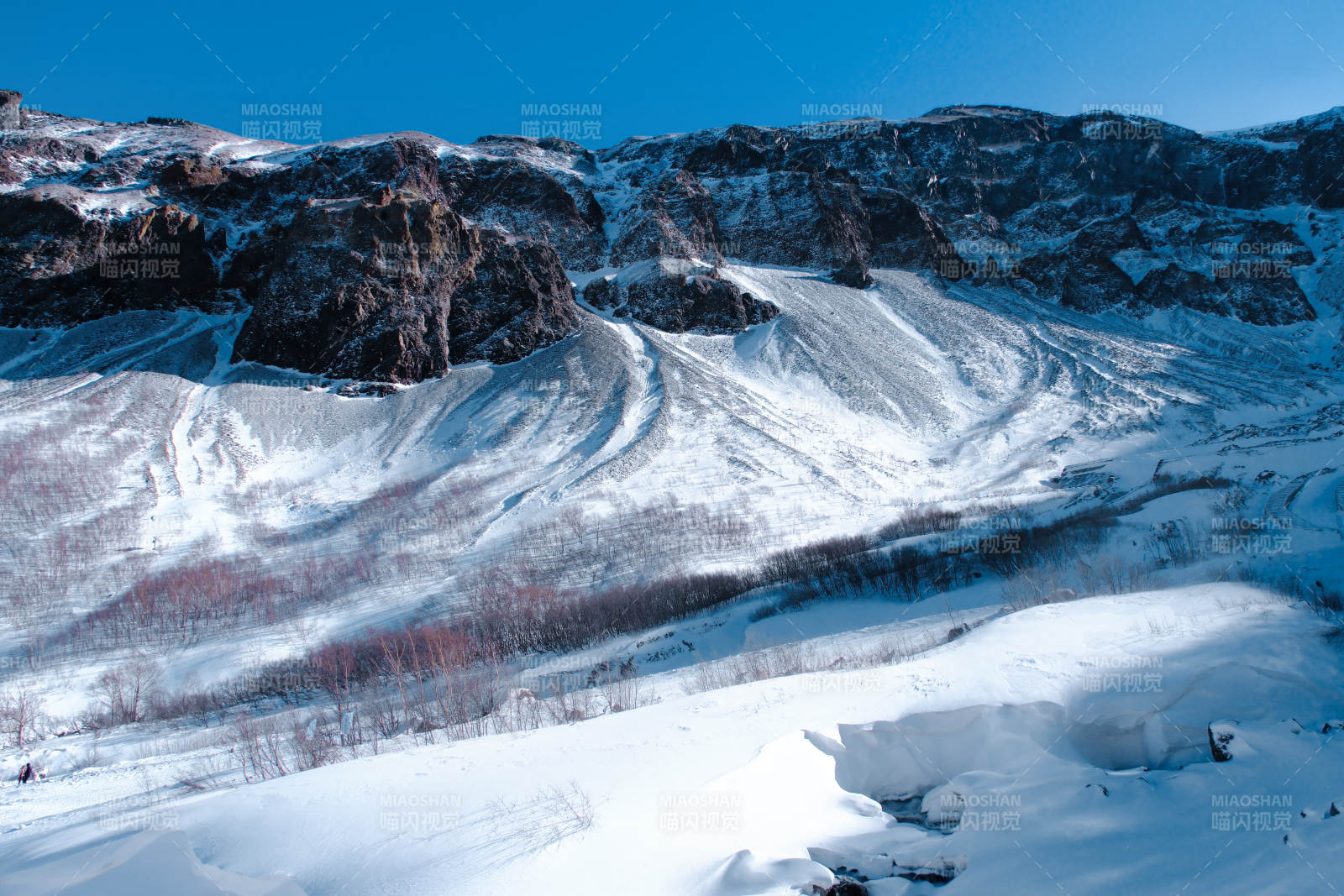 長白山雪山雪景 冬日風光