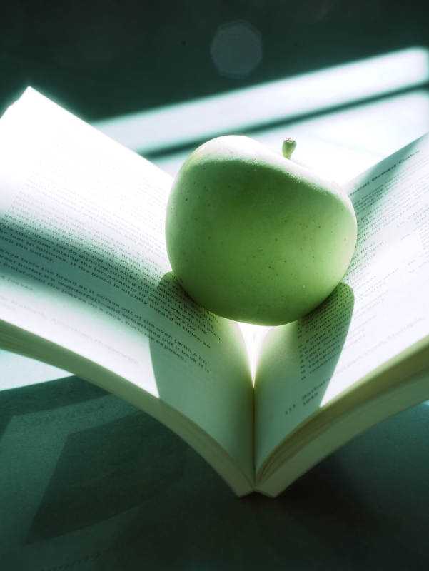 知識的果實 蘋果與書