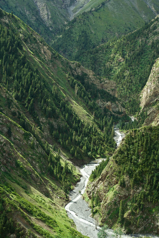 高聳山脈 山谷溪流
