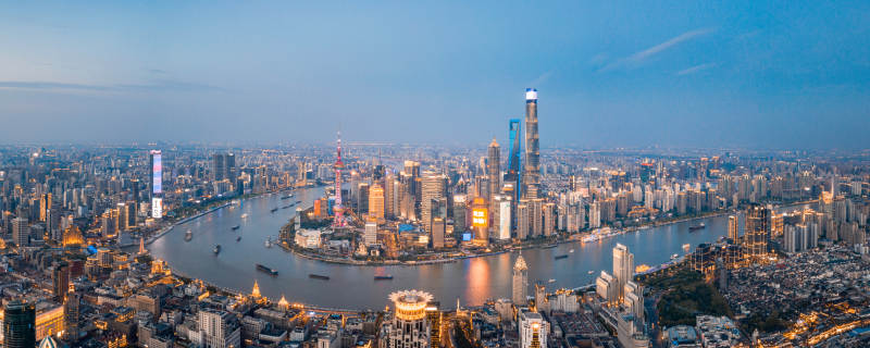 上海夜景 繁華都市燈火輝煌