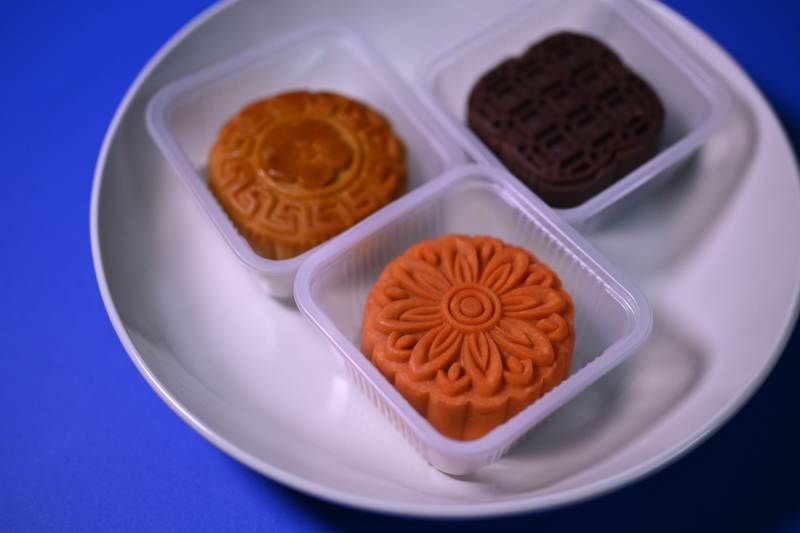 中秋月餅三色賞心悅目