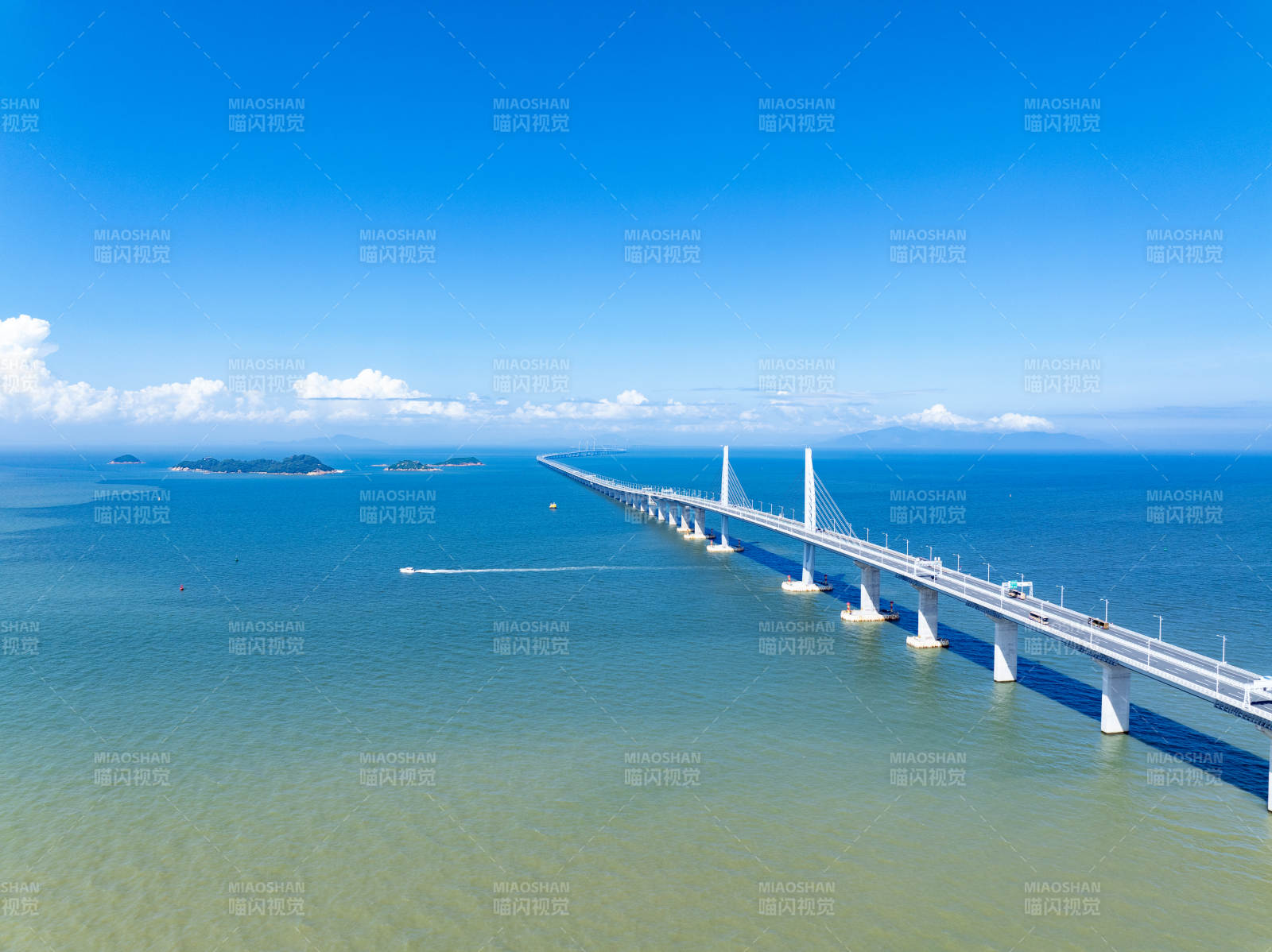 跨海大橋連接天際線