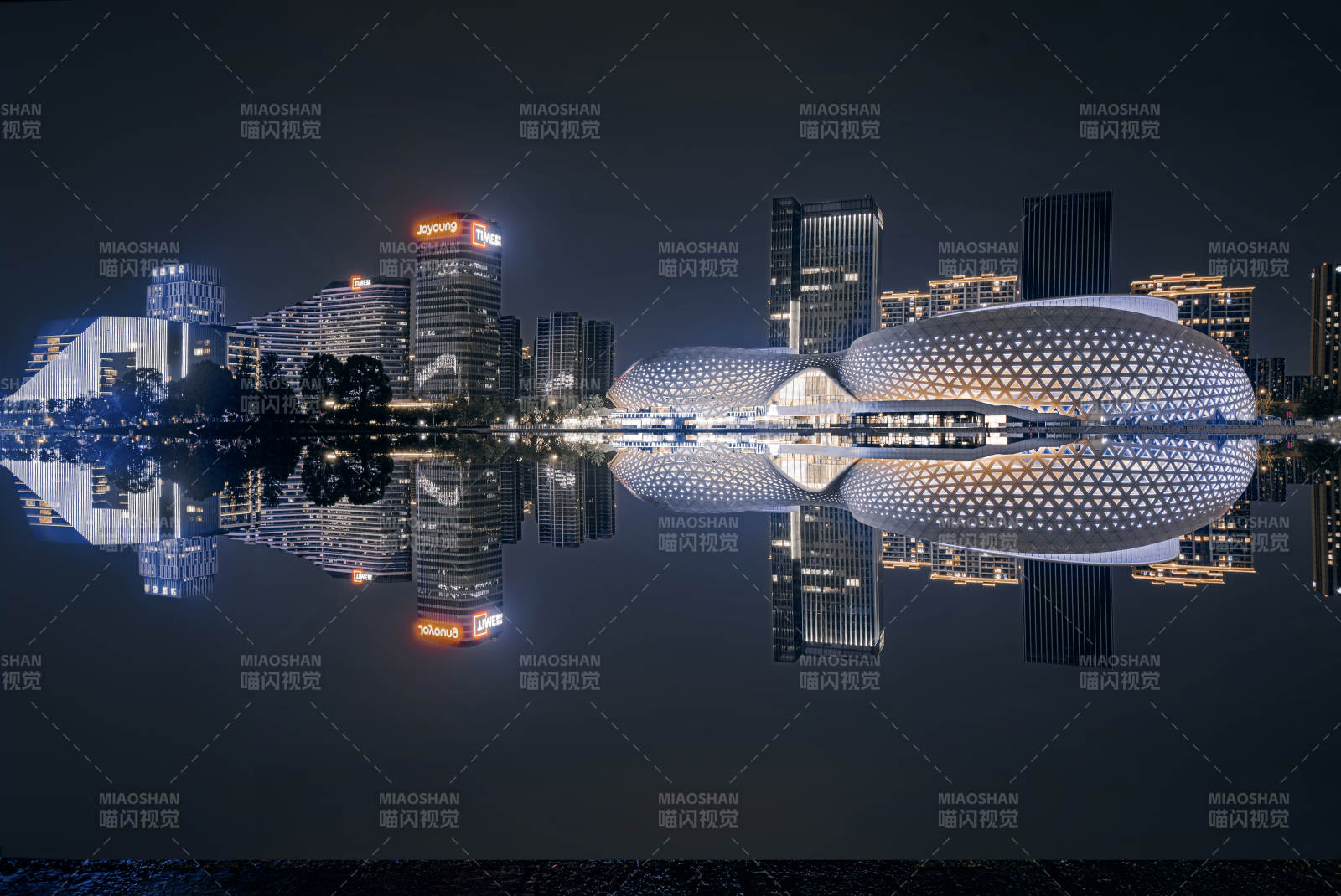 夜景倒影 城市之光