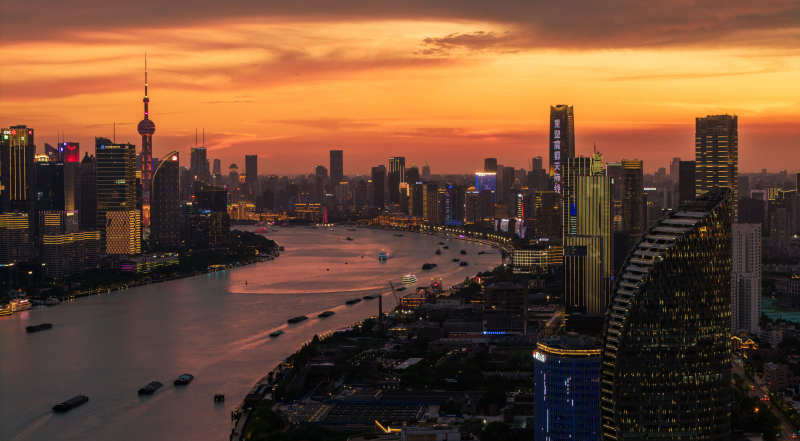 上海夜景 黃浦江畔燈火輝煌