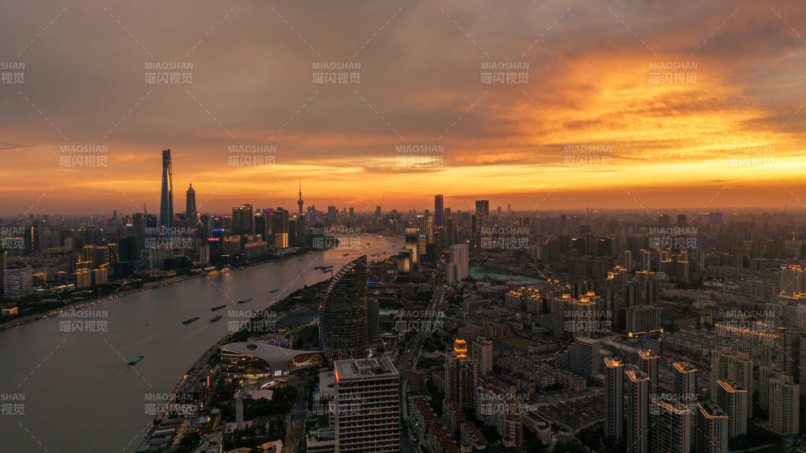 上海黃昏城市風(fēng)光