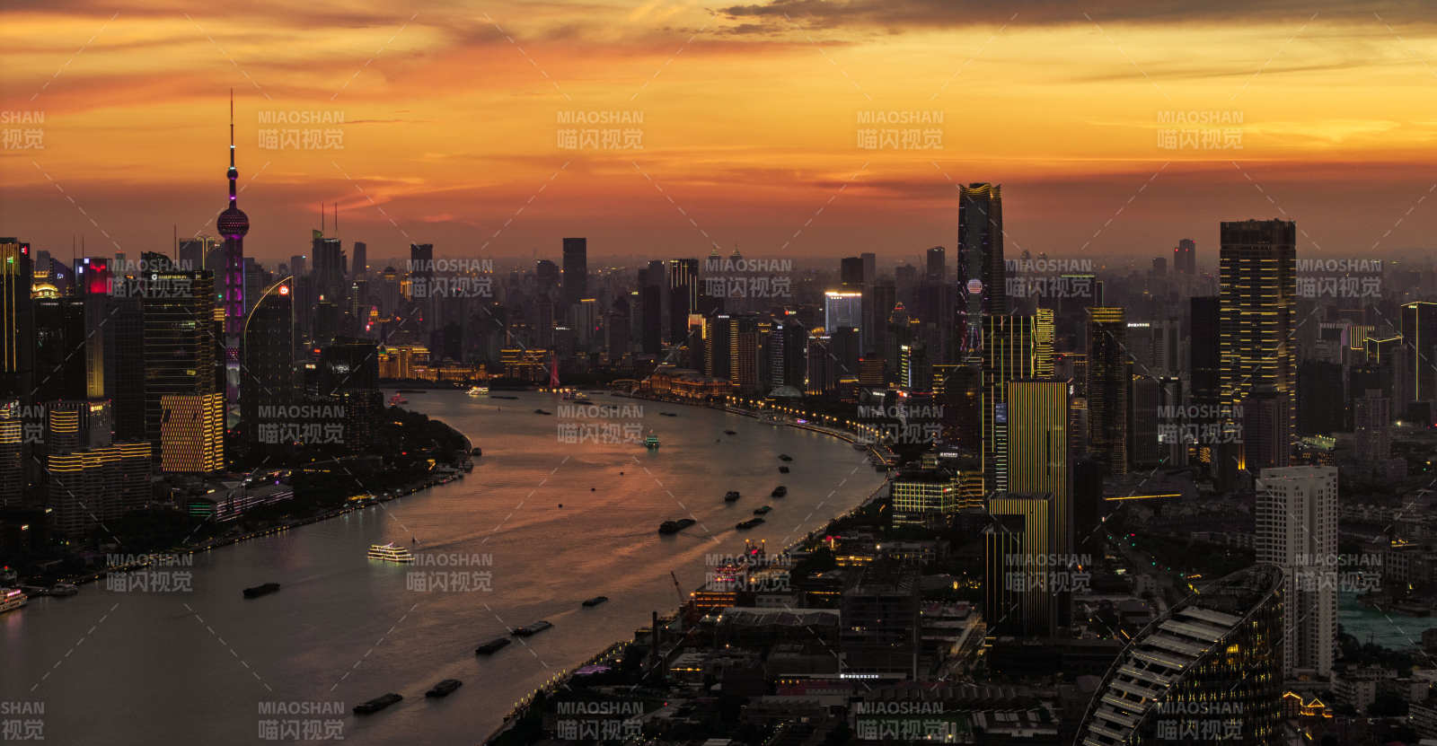 上海夜景 都市燈火輝煌