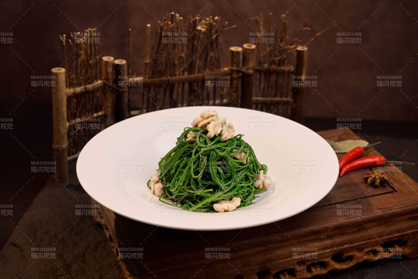 沙蔥拌核桃