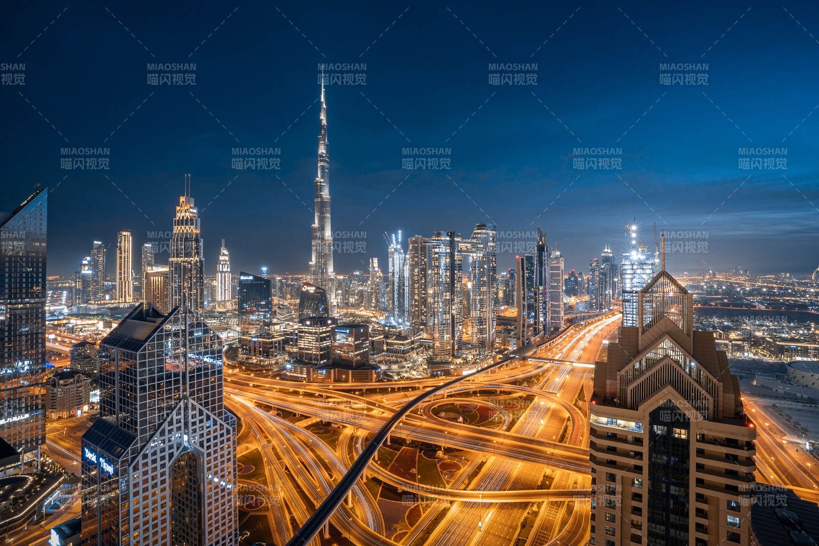 迪拜夜景 城市之光