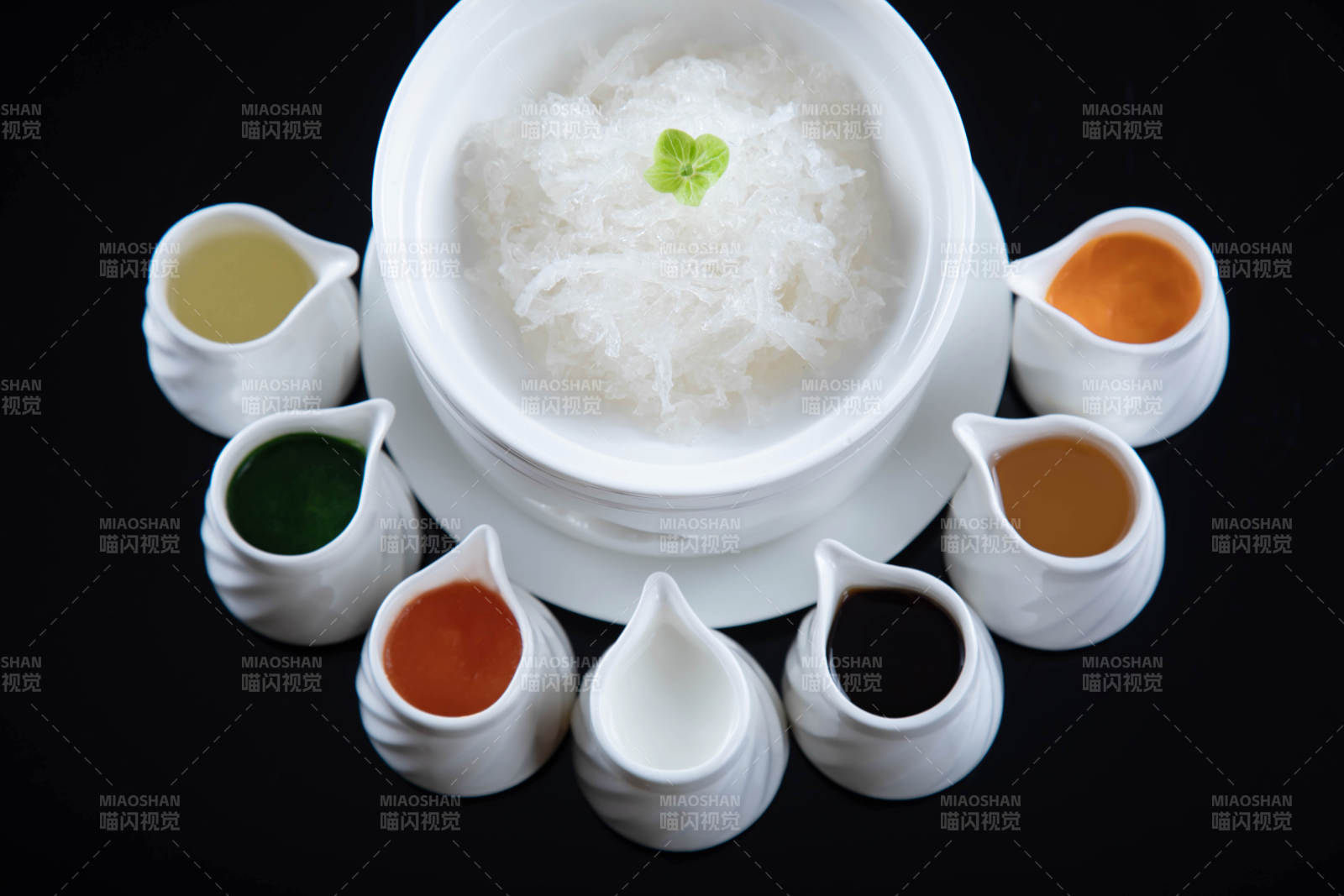 七彩蘸料配燕窩