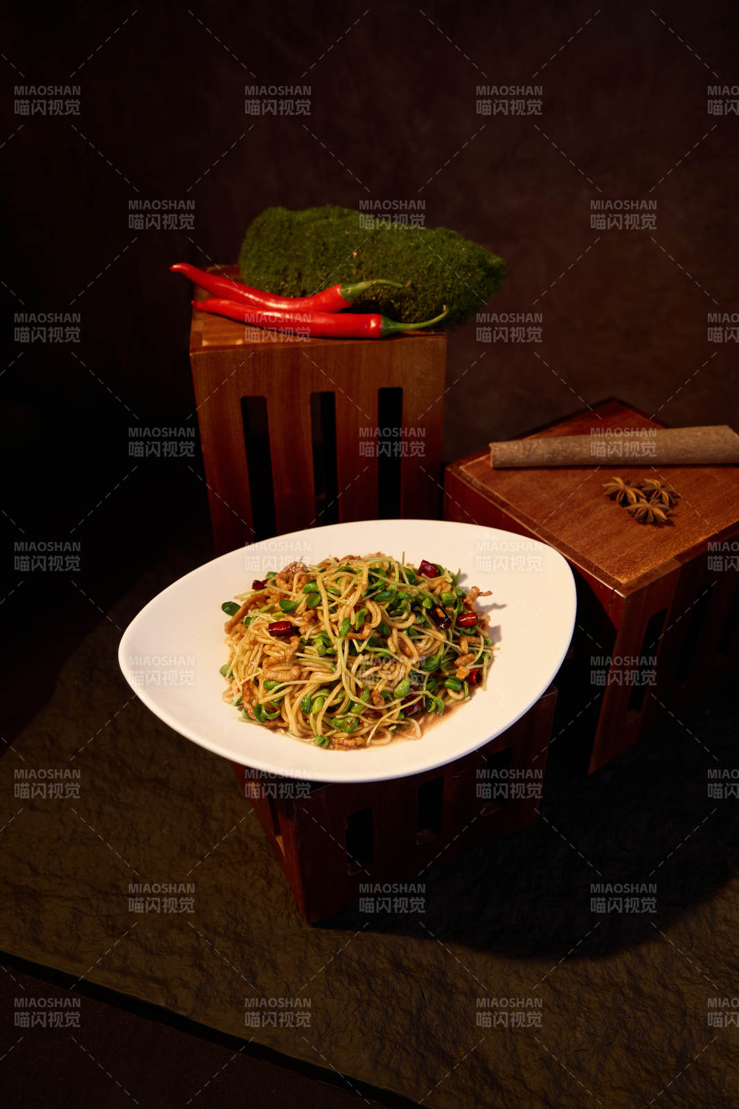 香辣豆芽炒面