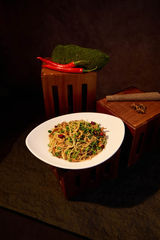 香辣豆芽炒面
