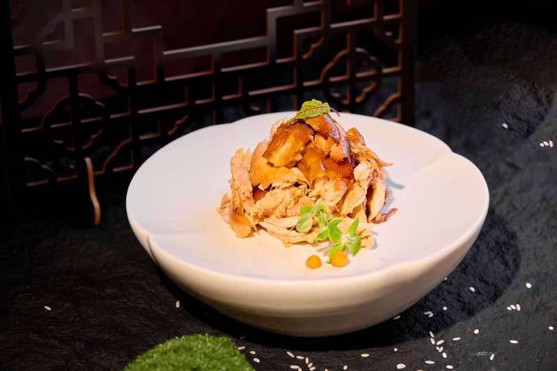 香酥鸡丝配青柠叶