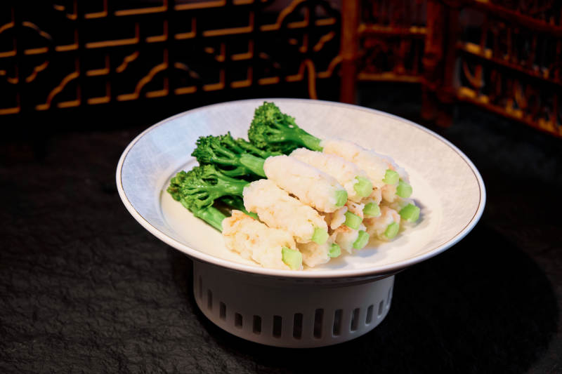奶油花枝配西兰花