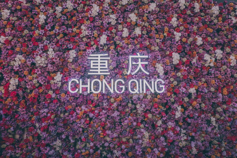 重庆花海霓虹灯夜景