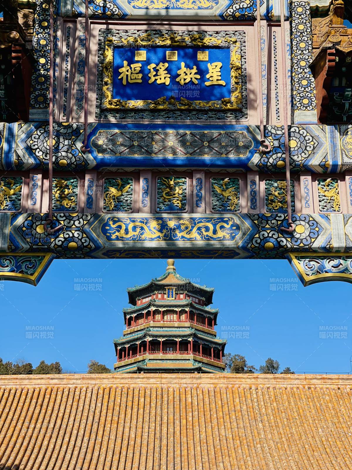 頤和園佛香閣遠景圖