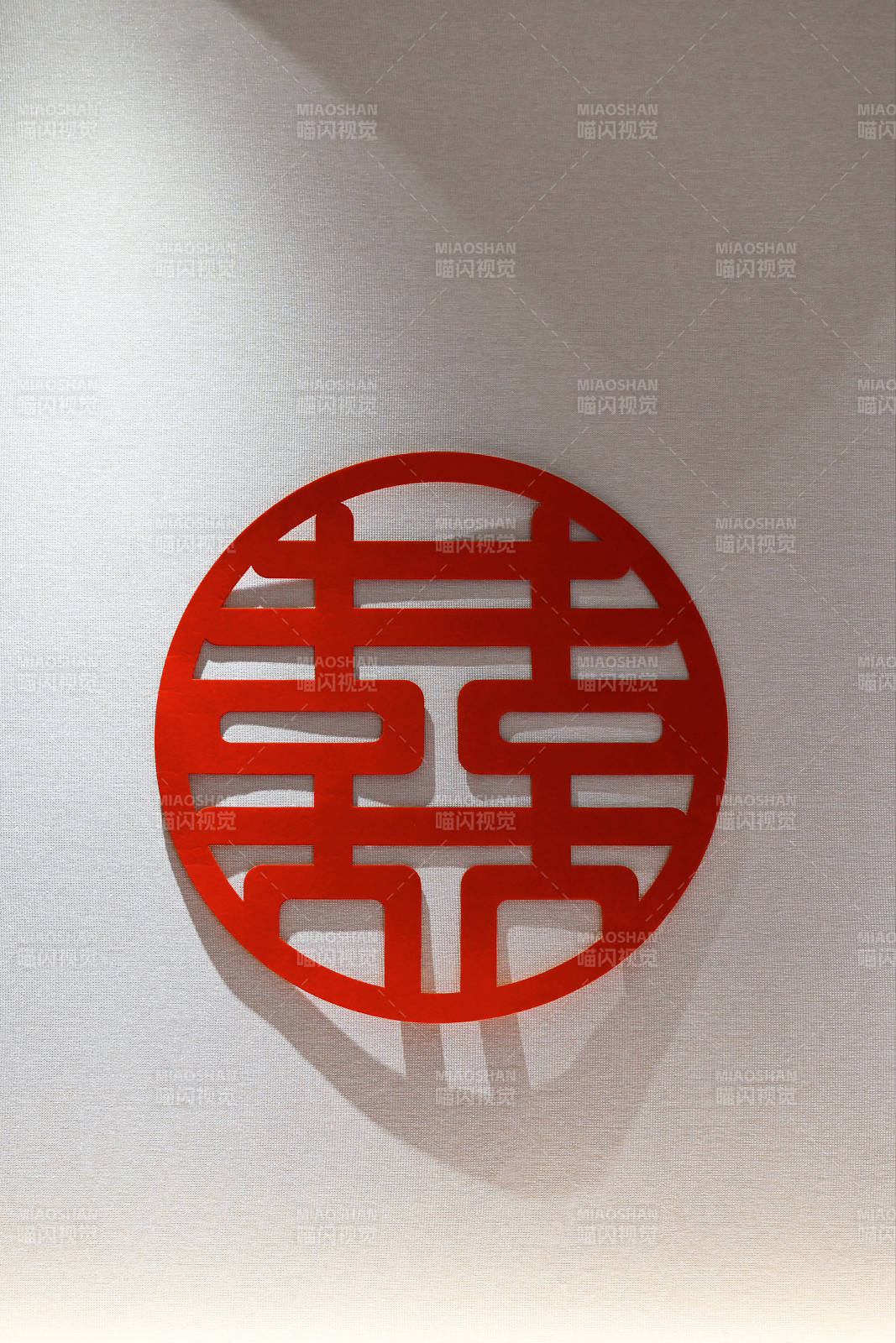 紅色雙喜圓形裝飾品