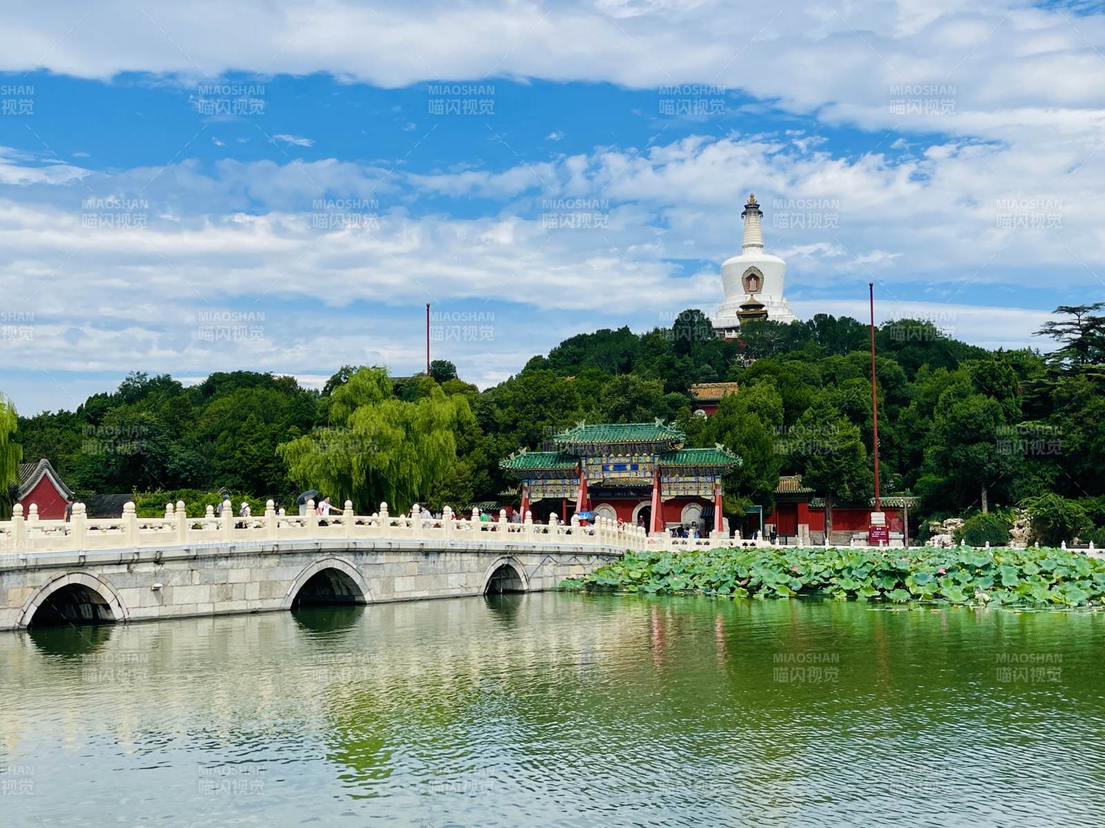 北京北海公園瓊?cè)A島永安寺白塔風(fēng)光