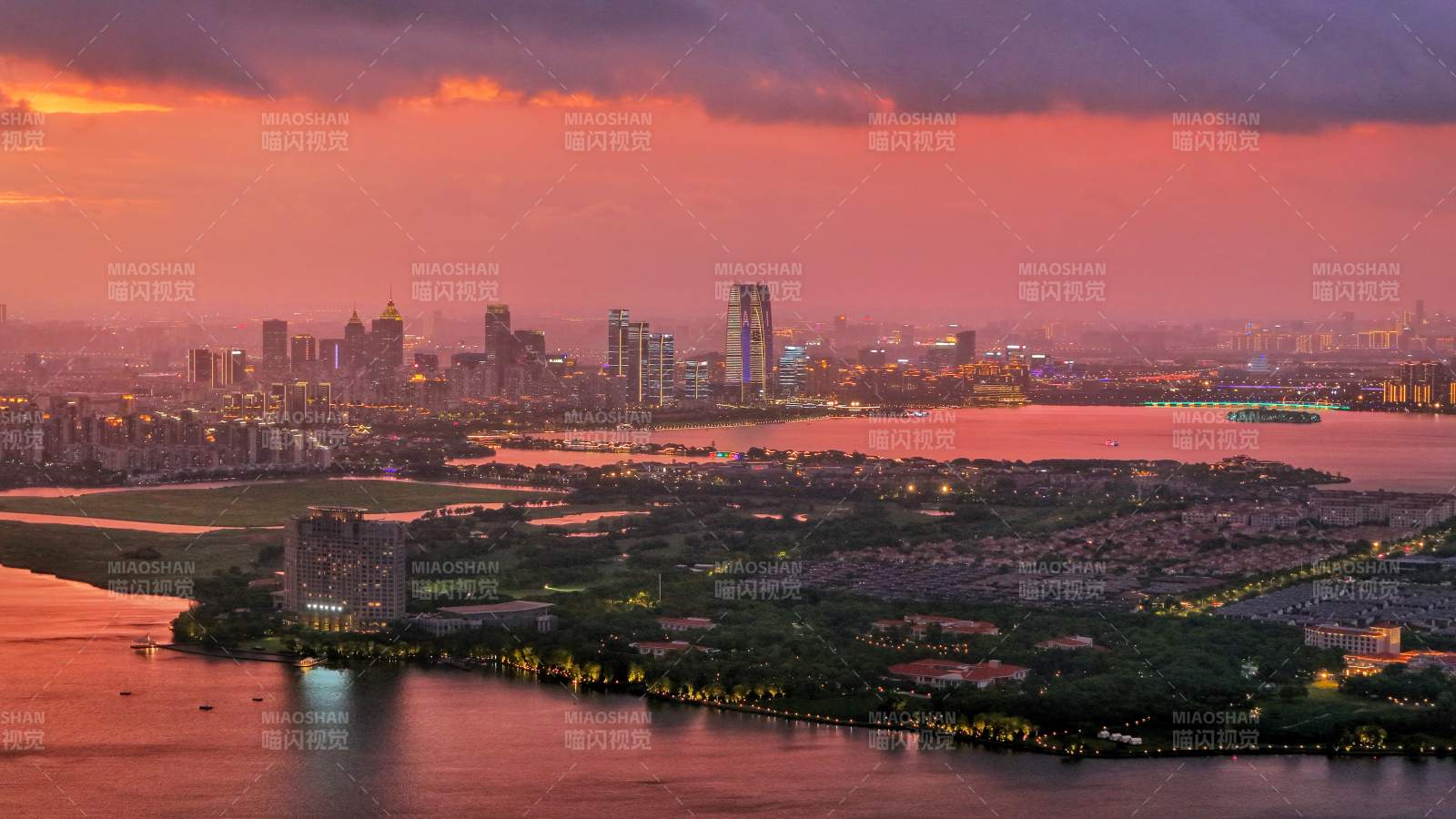 蘇州城市黃昏 江畔風光