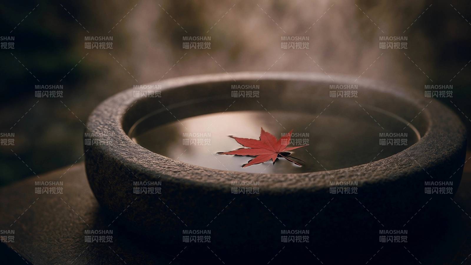 秋葉靜浮石缽水