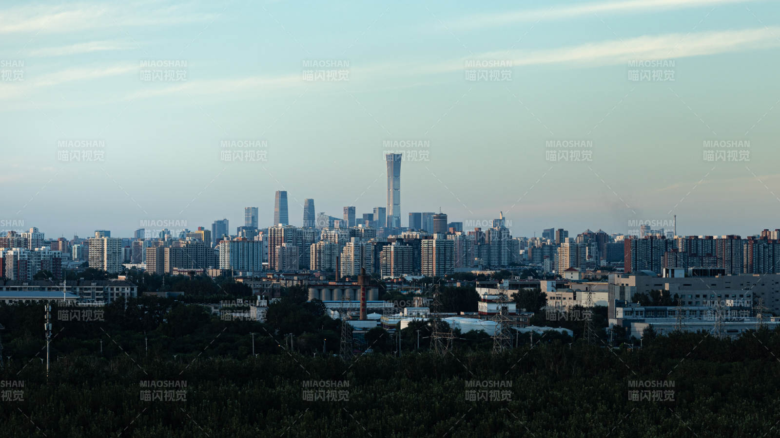 北京 城市天際線黃昏景色
