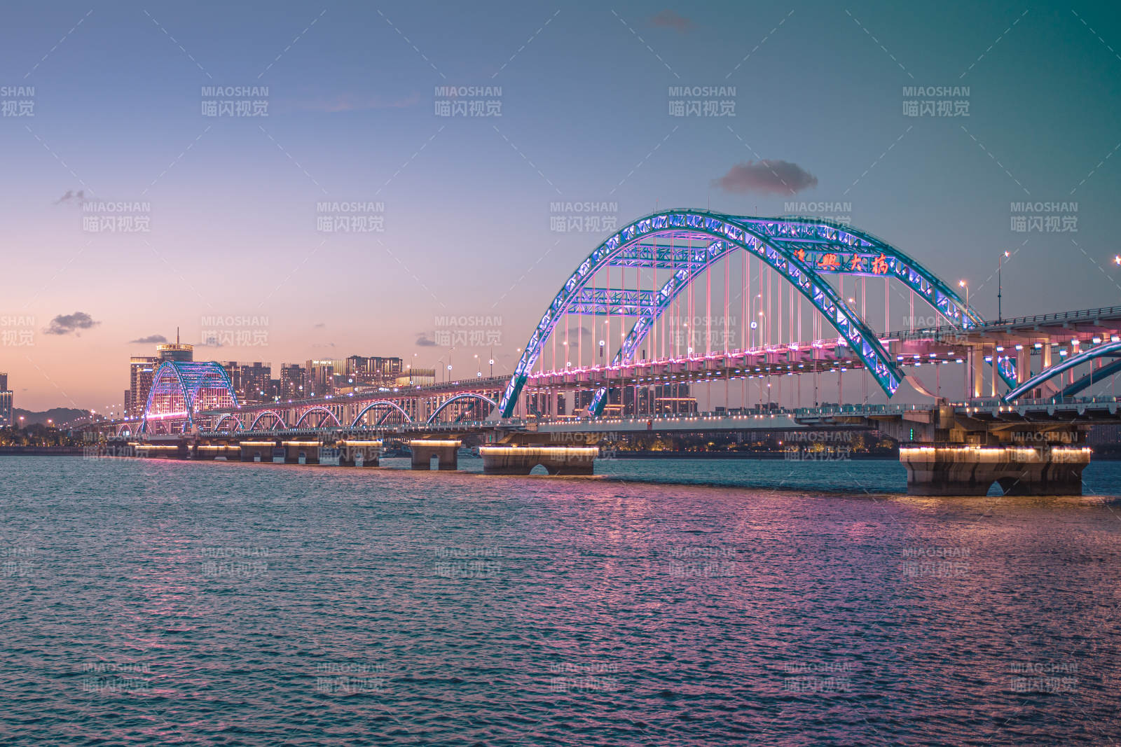 夜幕下的復(fù)興大橋
