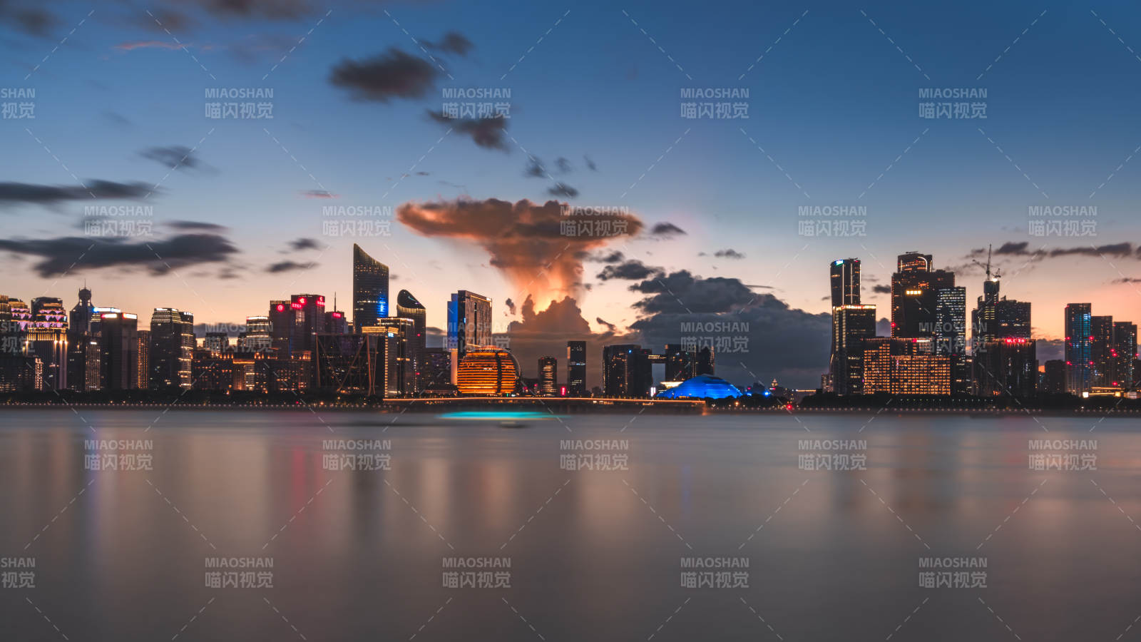杭州錢江新城CBD夜景