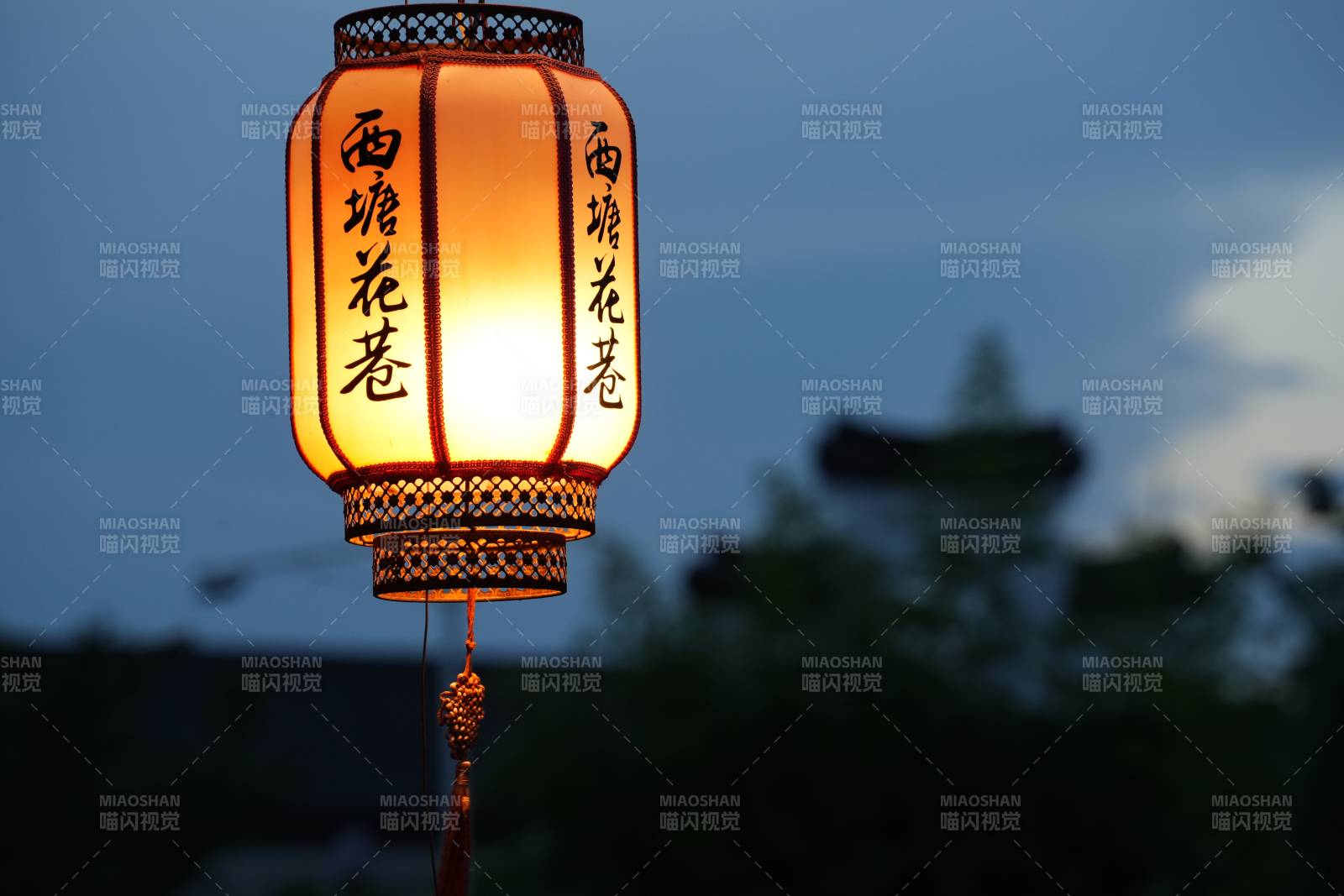 西塘古鎮夜色中的燈籠