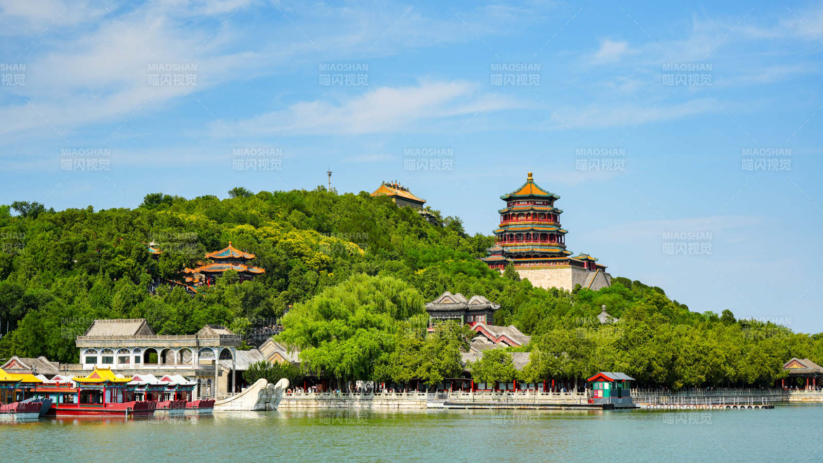 頤和園萬壽山建筑群風光