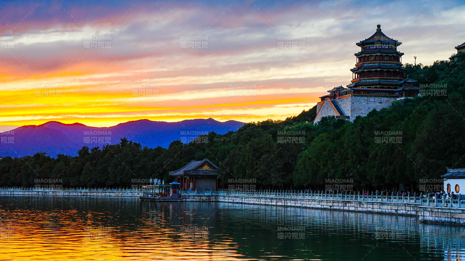 頤和園夕陽美景