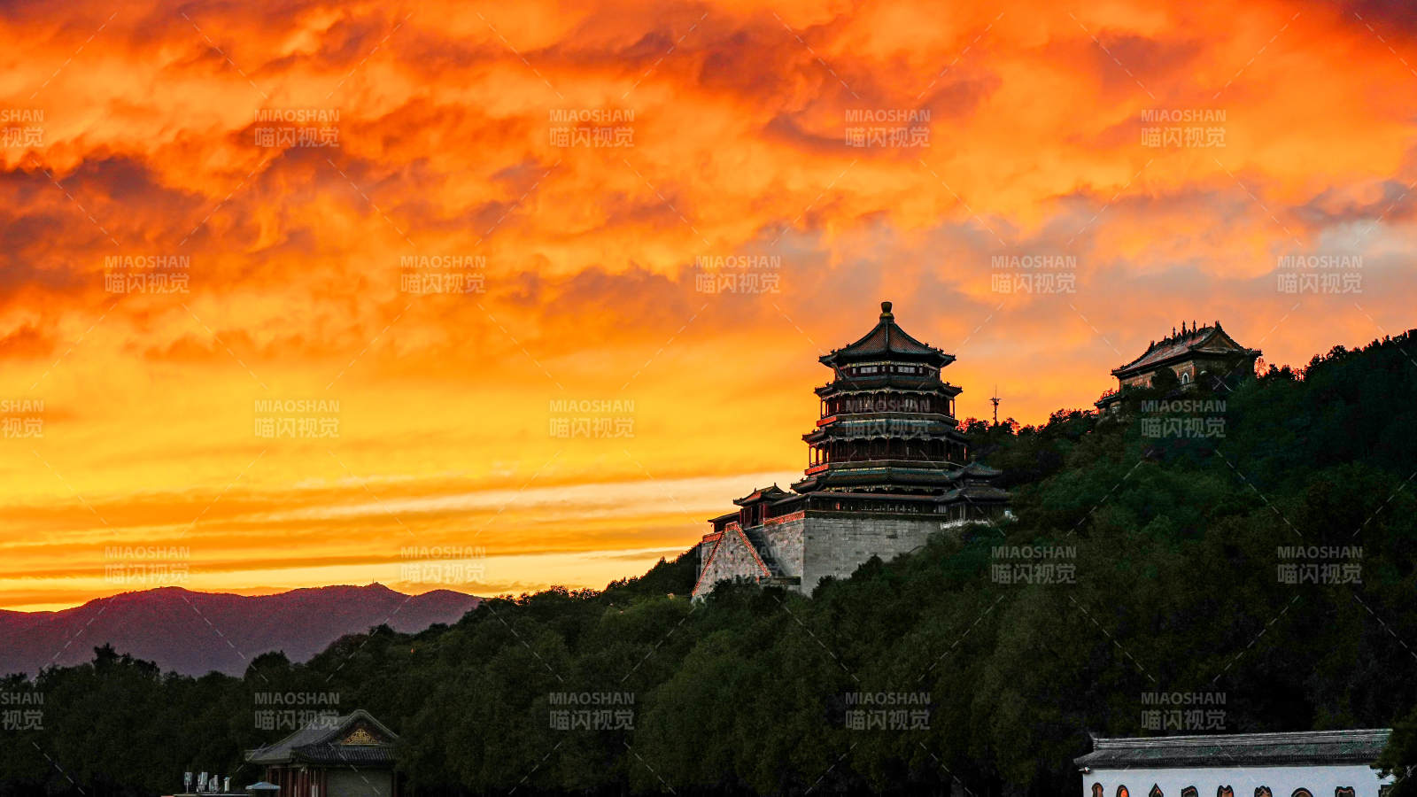 頤和園夕陽美景