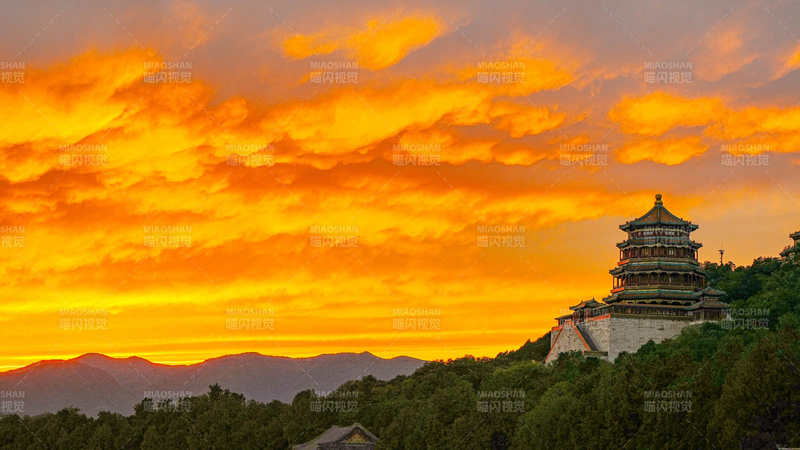 頤和園夕陽美景