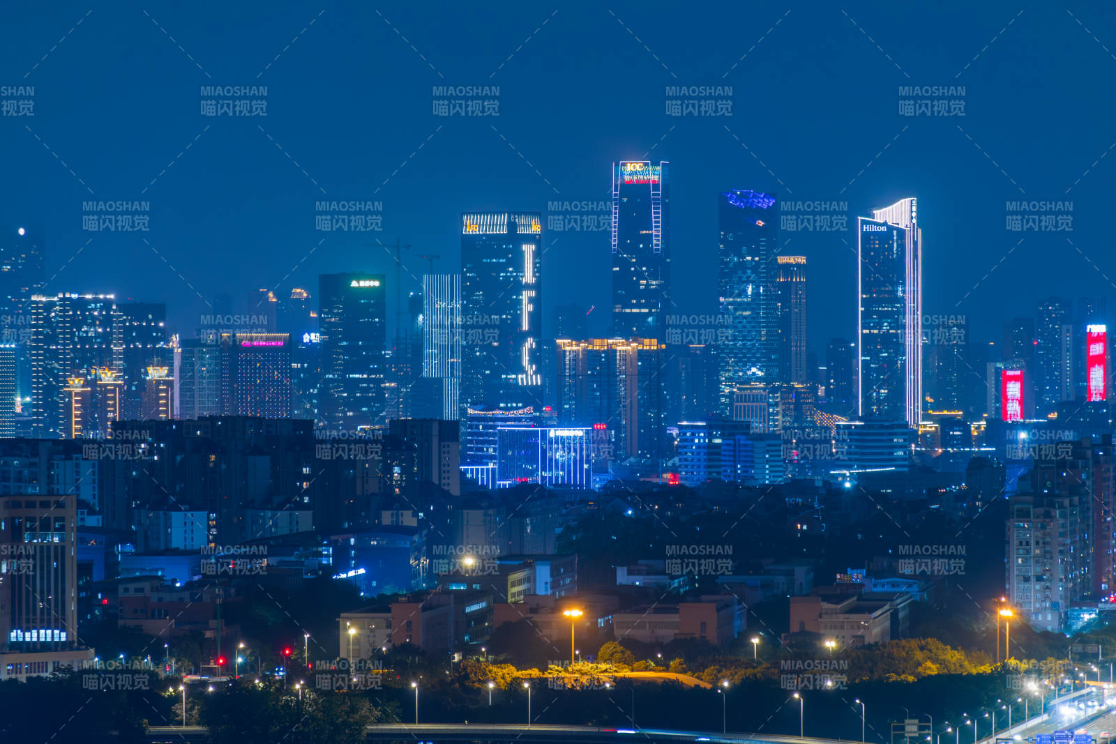 夜幕下的福州城